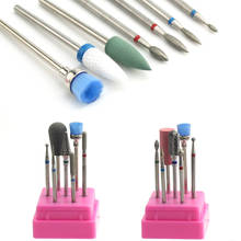7pcs Nail Drill Bit Set Ceramic Diamond Rainbow Milling Cutters Electric Manicure Files Cuticle Remove Burr Nail Tools 2024 - buy cheap