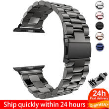 Stainless Steel Strap For Apple watch band 40mm 44mm 5 4 3 watch strap 38mm 42mm Bracelet Sport Metal WatchBand for iWatch 3 2 1 2024 - buy cheap