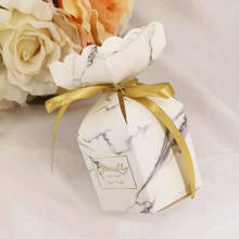 Caixa de presentes e lembranças de casamento 20 segundos para chá de bebê, presentes de aniversário, bolsa com design de mármore, caixa de chocolate, materiais para festas 2024 - compre barato