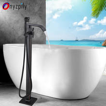 Кран для ванной комнаты Смеситель ORB напольная подставка с одной ручкой смеситель 360 Вращение Носик с ABS ручной душ смеситель для ванной душ 2024 - купить недорого