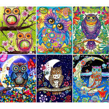 Diamond Mosaic Owl Cros Stitch 5D Diamond Painting Animal Full Square Embroidery Cartoon Rhinestones Handmade Hobbies and Crafts 2024 - buy cheap