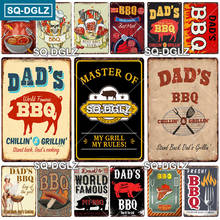 BBQ Metal Sign Plaque Metal Vintage Tin Sign Metal Poster Wall Decor fo Bar Pub Man Cave Decorative Plate Outdoor Poster 2024 - buy cheap