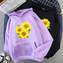 High Quality Harajuku Hoodies Sunflower Sweatshirt Print Itself Spring Women Casual Long Sleeve Top Sweatshirt Blouse Hoodie 2024 - buy cheap