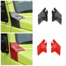 Yimaautotrims Exterior Refit Kit Front Head Engine Hood Wrap Angle Cover Trim For Suzuki Jimny 2019 - 2022 Red / Carbon Fiber 2024 - buy cheap