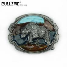 Bullzine wholesale zinc alloy Bear belt buckle pewter finish FP-02792 Luxurious western cowboy jeans gift belt buckle 2024 - buy cheap