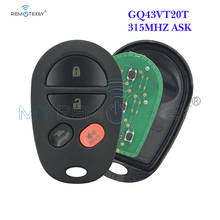 Remtekey For Toyota Highlander Sequoia Sienna Gq43vt20t Remote Fob 4 Button 314 .4mhz Gq43vt20t Car Key 2024 - buy cheap