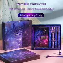 New Twelve Constellations Password Book Gift Box Set Creative Notebook Notepad Birthday Gift Hand Ledger Student Office Supplies 2024 - buy cheap