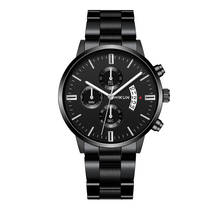 Fashion Men's Quartz Watch Luxury Business Watches for Men Stainless Steel Belt Analog Calendar Wristwatch Relogio Masculino 2024 - buy cheap