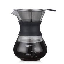 200ML Pour Over Coffee Maker Filter Dripper Glass Container Coffee Percolators Stainless Steel Coffee Filter 2024 - buy cheap