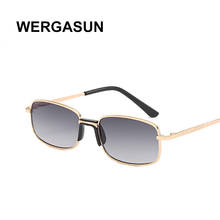 WERGASUN 2020 New Fashion Sunglasses Woman Square Metal Frame Male Sun Glasses Men Driving Eyewear zonnebril 2024 - buy cheap