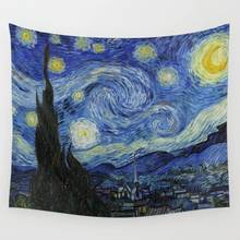 Starry Night By Vincent Van Gogh Tapestry Wall Hanging Tapestries Bedspread Bedding Towel Throw Sheet Personalized Yoga Mat 2024 - buy cheap