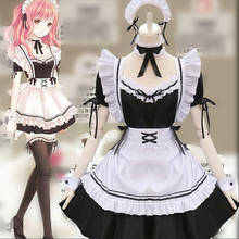 Vestido de sirvienta francesa Lolita para niña y mujer, ropa de fiesta de Anime, personaje de Anime 2024 - compra barato