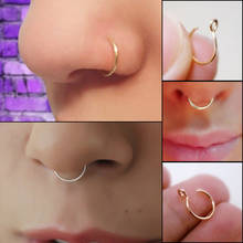 Sale Women Nose Rings Medical Titanium Nose Ring Fake Nose Ring Septum Piercing Clip On Nose Fake Piercing  Body Clip Hoop D30 2024 - buy cheap