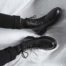 Мужская обувь, новые британские БОТИНКИ, высокие толстые ботинки из хлопка, мужские зимние кашемировые короткие ботинки в стиле ретро для инструментов 2024 - купить недорого