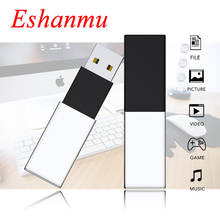 Eshanmu pendrives usb pen drive, logotipo livre de 8gb 16gb 32gb 64gb 128gb de memória, mais de 10 peças 2024 - compre barato