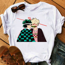 Camisetas divertidas de My Hero Academia Himiko Toga para mujer, Camiseta estampada de Boku No Hero Academia, camiseta de moda de los 90 2024 - compra barato