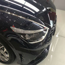 For Hyundai Sonata DN8 2020 2021 ABS Chrome Exterior Headlight Eyebrow Cover Trims Front Light Lamp Frames Stripes Styling 2024 - buy cheap