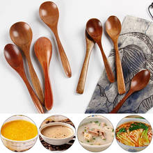 Wooden Spoon Bamboo Kids Spoon Kitchen Cooking Utensil Tool Soup Teaspoon kitchenware for Rice Soup Tableware Home Restaurant 2024 - buy cheap