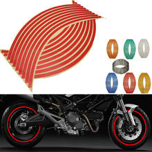 16Pcs Universal Waterproof Motorcycle Wheel Rim Reflective Stickers Moto Auto Decal For Suzuki rm 85 125 250 rmx 250 rmz 250 450 2024 - buy cheap