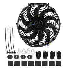 12 inch Universal Car Slim Push Pull Electric Engine Cooling Fan 12V with Mounting Kit 2024 - buy cheap