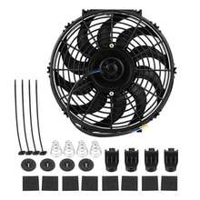 Ventilador de refrigeración de motor eléctrico Universal para coche, dispositivo de ventilación delgado de 12 pulgadas, 12V, con Kit de montaje 2024 - compra barato