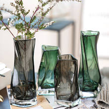 Glass Vase Home Decor декор дома Flower Vase Living Room Decoration Maison вазTerrarium Transparent Vases Christmas 2020 Vases 2024 - buy cheap
