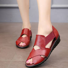 Aleafling sandálias femininas, sapatos de verão, peep-toe, calço confortável, sandálias baixas, slip-on, feminino 2024 - compre barato
