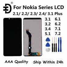 Tela lcd para celular nokia, touch screen, sensível ao toque, conjunto de reposição para os modelos 2.4, 2.1, 2.2, 2.3, 5.3, 3.2 e 3.4 2024 - compre barato