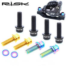 RISK 4PCS M6*18 mm Titanium Disc Brake Caliper Bolts Screw for SHIMAN0 and Sram SLX XT XTR Bicycle Hydraulic Brake Bolt 2024 - buy cheap