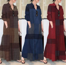 Casual Shirt Cotten Plaid Dress Maxi Abaya Hijab Cardigan Kimono Muslim Long Robe Mubarak Vestidos Eid Ramadan Islamic Djellaba 2024 - buy cheap