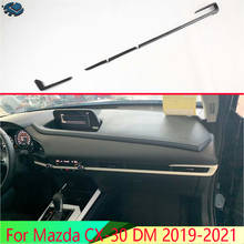 Para mazda CX-30 dm 2019-2021 acessórios do carro de fibra de carbono estilo console central interior painel instrumento em torno da guarnição 2024 - compre barato