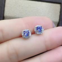 100% Real and Natural Tanzanite Earring Natural And Real 925 sterling silver Tanzanite Earring 2024 - buy cheap