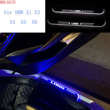 New Bolaxin Car LED Light Door Sill Illuminated for BMW X1 X3 X4 X5 X6 Dynamic Streaming Welcome Pedal Scuff Plate 2024 - buy cheap