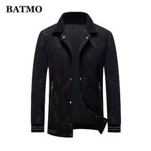 Новое поступление 2020, осенне-зимние высококачественные шерстяные повседневные куртки BATMO с принтом для мужчин, теплое пальто, парки, большой размер, искусственная кожа 9509 2024 - купить недорого