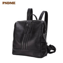 Casual simple genuine leather ladies backpack vintage soft natural real cowhide women's daily outdoor multifunctional bagpack 2024 - buy cheap