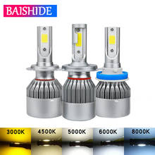 Car Lights LED C6 H7 H4 COB H11 LED Lamp for Car Headlight Bulbs H1 H3 H8 H9 9005 9006 HB3 HB4 880 881 H27 Turbo LED Bulbs 12V 2024 - buy cheap