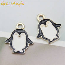 5pcs cartoon penguin charms Cute Enamel Animals Keychain Earrings charm for jewelry making and crafting charm fashion pendant 2024 - buy cheap