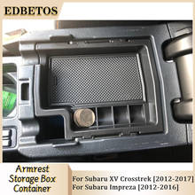 Для Subaru Xv Crosstrek 2012-2017 аксессуары подлокотник коробка для хранения Контейнер для Subaru Crosstrek центр Conosle Органайзер лоток 2024 - купить недорого