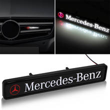 ABS Хром передний капот решетка эмблема значок СВЕТОДИОДНЫЙ декоративные огни для Mercedes Benz AMG A B C класс C S E GLC GLK CLA ML GLE класс 2024 - купить недорого