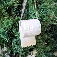 2020 Christmas Toilet Paper Crisis Ornament DIY Plastic Toilet Paper Quarantin Christmas Tree Decor Ornaments Christmas Gift 2024 - buy cheap