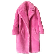 2021 New Coat Faux Fur Long Coat Women Lamb Fur Coat Fake Fur Thick Warm Curly Teddy Coat New Collection Winter Female Clothes 2024 - buy cheap