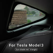 For Tesla Model 3 Car Window Sunshade triangle sunshade Model three Auto accessories roof sunshade protection Cover 2017-2020 2024 - buy cheap