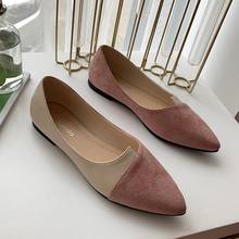 Women Leather Shoes Splice Color Shoe Ballerina Slip On Shoes Women Flats Fashion Pointed Toe Ballet Footwear buty damskie #LL 2024 - buy cheap