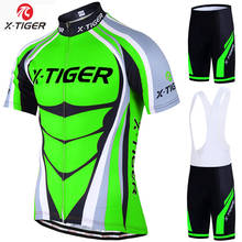 X-Tiger Pro Cycling Jersey set Neon Green MTB Racing Bike Clothes Summer Mountain Bicycle Clothing Cycling Set Cycling Wear 2024 - buy cheap