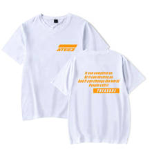 Camiseta feminina ateez, tops hongjoong seonghwa yunho yunyeosung san mingi young jongho, camiseta kpop group ateez 2024 - compre barato