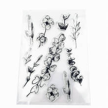 New Flowers Leaves Stamp Transparent Clear Stamps Silicone Seal for DIY Scrapbooking Card Making Photo Album Decoration Crafts 2024 - buy cheap