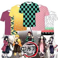 Hot Demon Slayer tshirt Graphic Top Tees Streetwear Punk Kimetsu No Yaiba T Shirt Japanese Anime Men Funny Shirt Shorts Sets 2024 - buy cheap