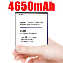 4650mAh BL259 Battery for Lenovo K32C30 K32C36 lemon K3 K5 Vibe K5 / K5 Plus Bateria Accumulator AKKU 2024 - buy cheap