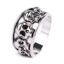 Punk men's skull alloy ring male charm jewelry gothic accessories fashion classic motorcycle ring 2024 - buy cheap