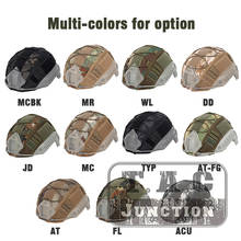 Capacete tático camuflagem capa pano para rápido pj mh capacete capa com gancho & loop airsoft paintball caça tiro acessórios 2024 - compre barato